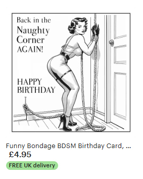 Funny Bondage Card for Submissive or Dom