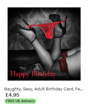 Sexy Knickers Rude Birthday Card