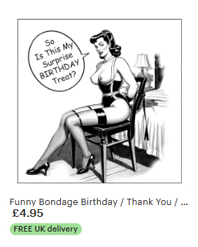 Birthday Card for Submissive D/s Relationship card, Dom Card